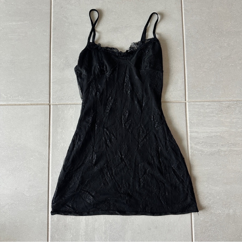 Edikted Black Lace Mini Dress